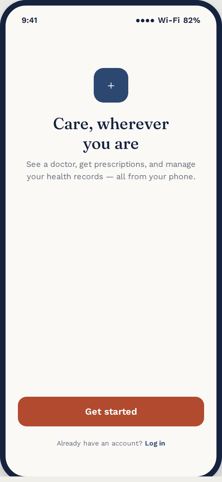 Tend onboarding welcome screen